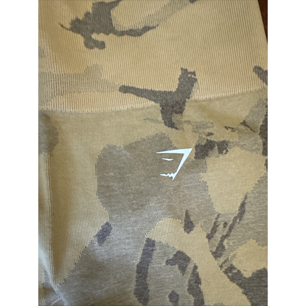 Gymshark Adapt Seamless Yellow Camo Leggings Small Athletic Mustard - Picture 3 of 5
